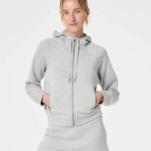 Spanx air essentials full zip hoodie xs petite